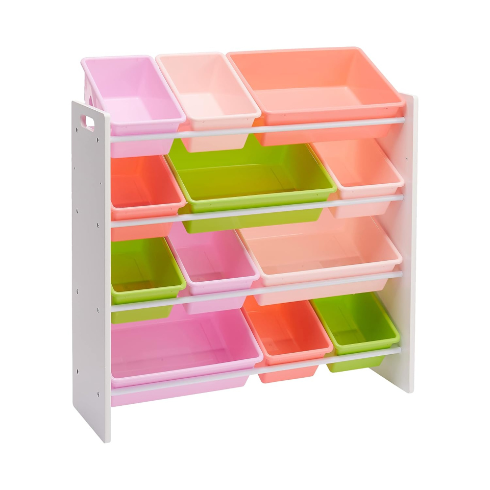 Amazon Basics organizer per giocattoli con 12 contenitori