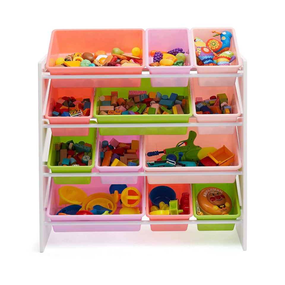 Amazon Basics organizer per giocattoli con 12 contenitori