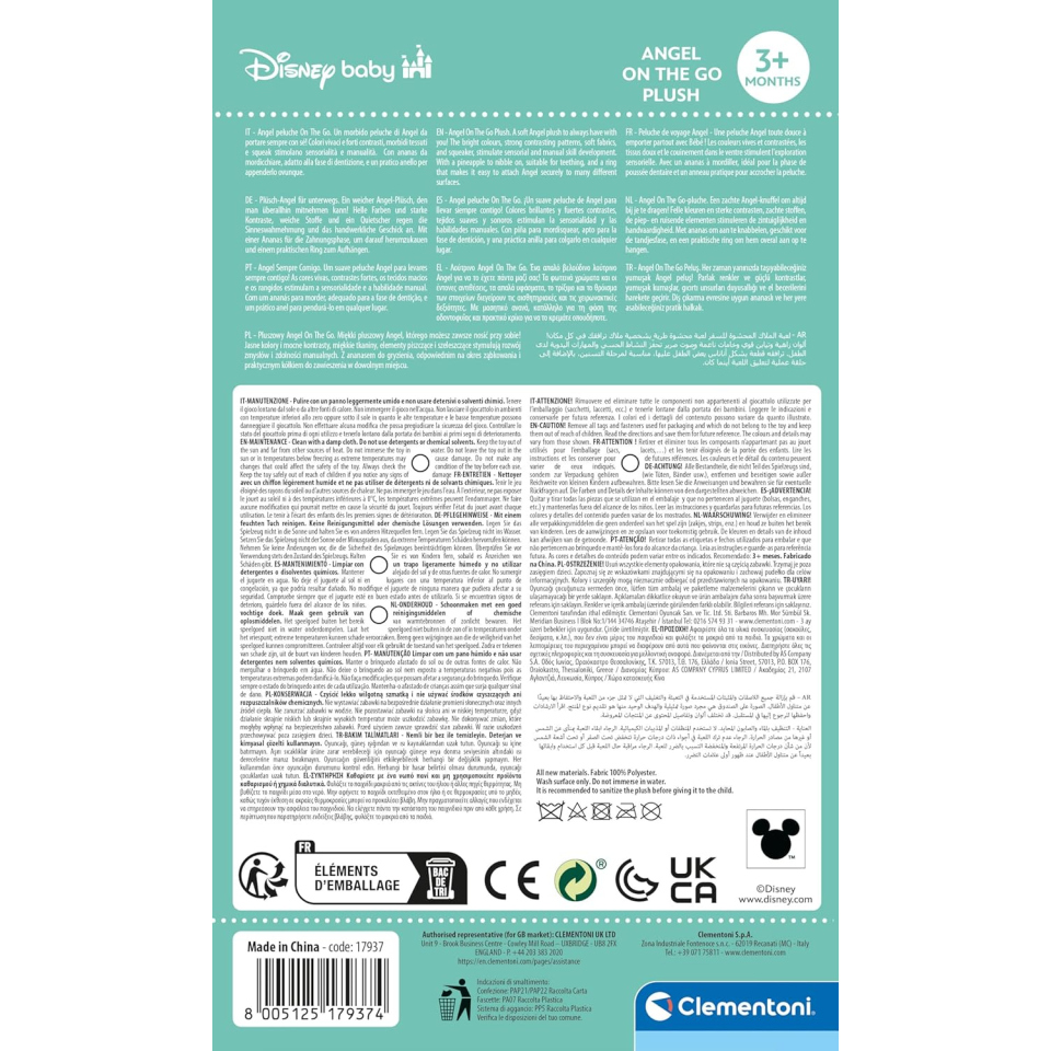 Angel Peluche Stitch On The Go – Clementoni Disney Baby