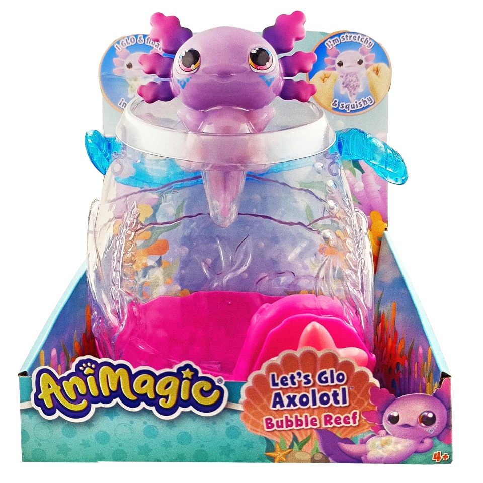 Animagic Let's Glo acquario Axolotl Bubble Reef