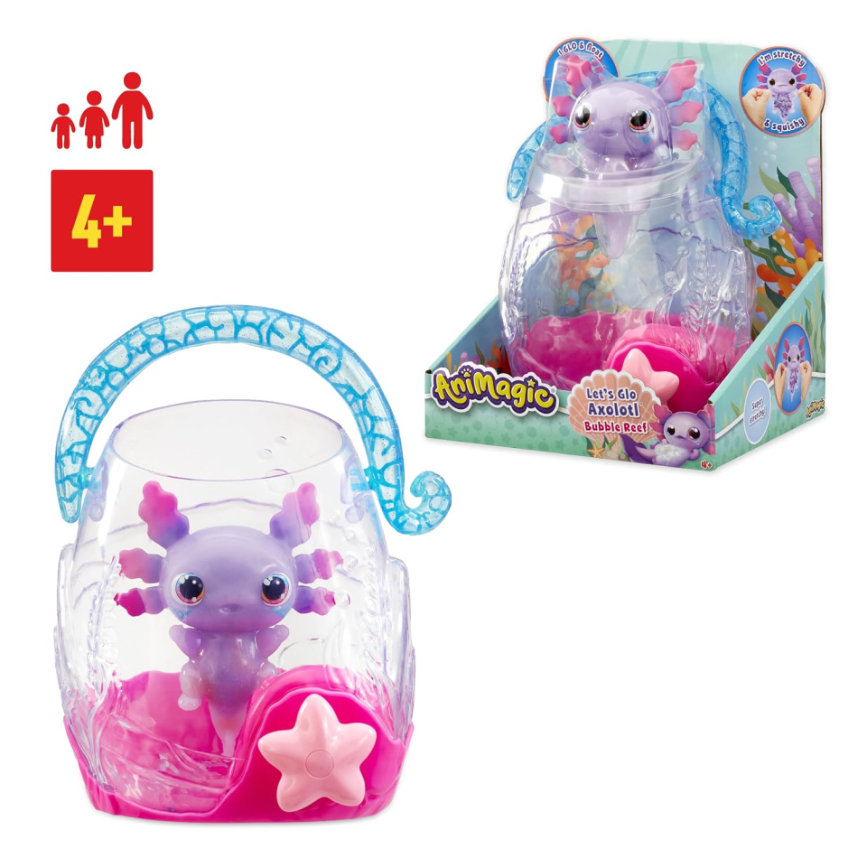Animagic Let's Glo acquario Axolotl Bubble Reef