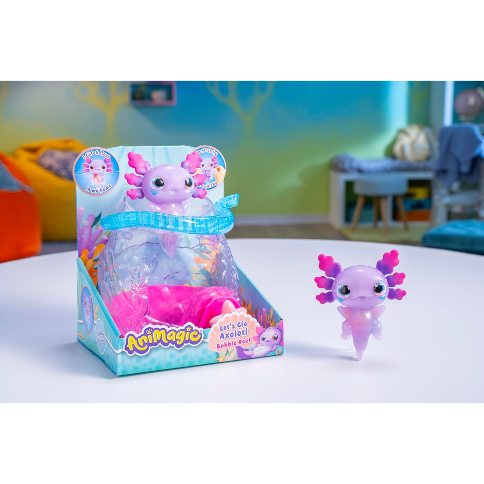 Animagic Let's Glo acquario Axolotl Bubble Reef