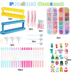Aoksily Kit Crea Penne Glitterate – 20 Penne e 60+ Accessori Fai Da Te