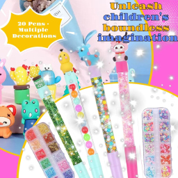 Aoksily Kit Crea Penne Glitterate – 20 Penne e 60+ Accessori Fai Da Te