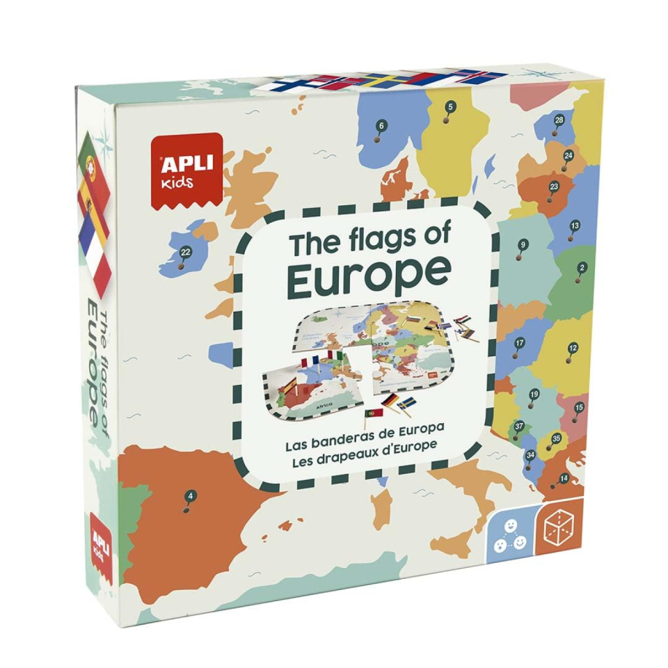 APLI Kids puzzle bandiere d’Europa con mappa
