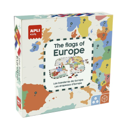 APLI Kids puzzle bandiere d’Europa con mappa