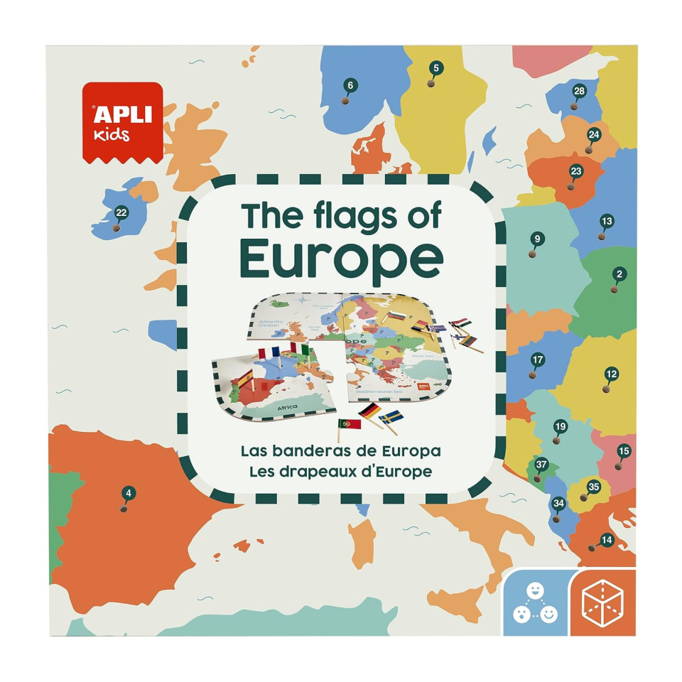 APLI Kids puzzle bandiere d’Europa con mappa