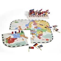 APLI Kids puzzle bandiere d’Europa con mappa