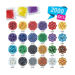 Aquabeads Ricarica Perline Brillanti 2000 Pezzi 24 Colori