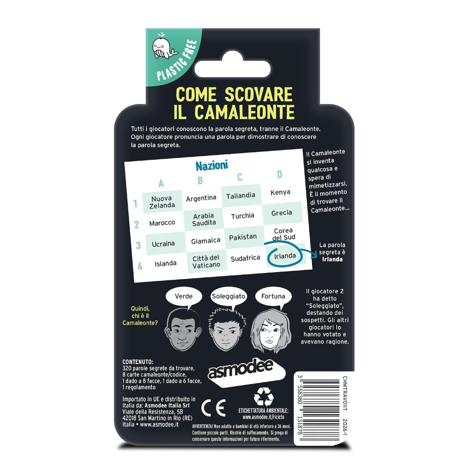 Asmodee Il Camaleonte gioco di carte da viaggio
