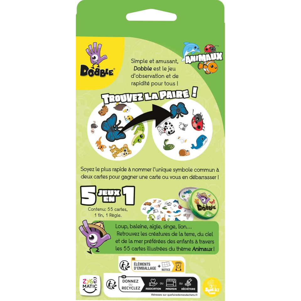 Asmodee Dobble Animali gioco da tavolo dai 6 anni