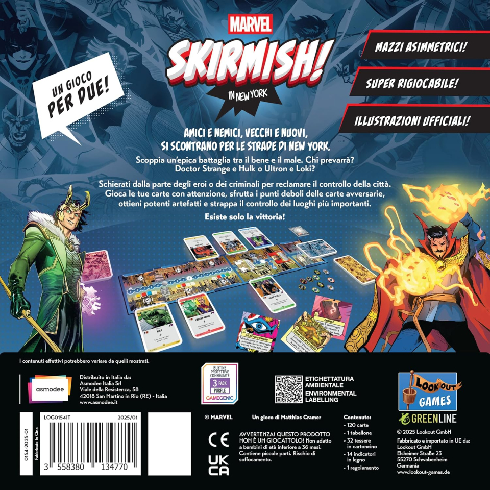 Asmodee Marvel gioco di carte: Skirmish in New York
