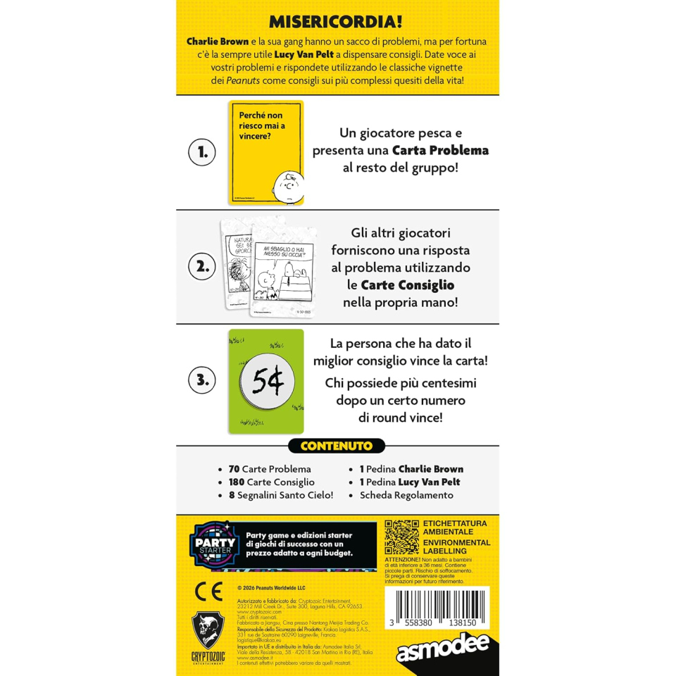Asmodee Peanuts gioco di carte The Doctor Is In