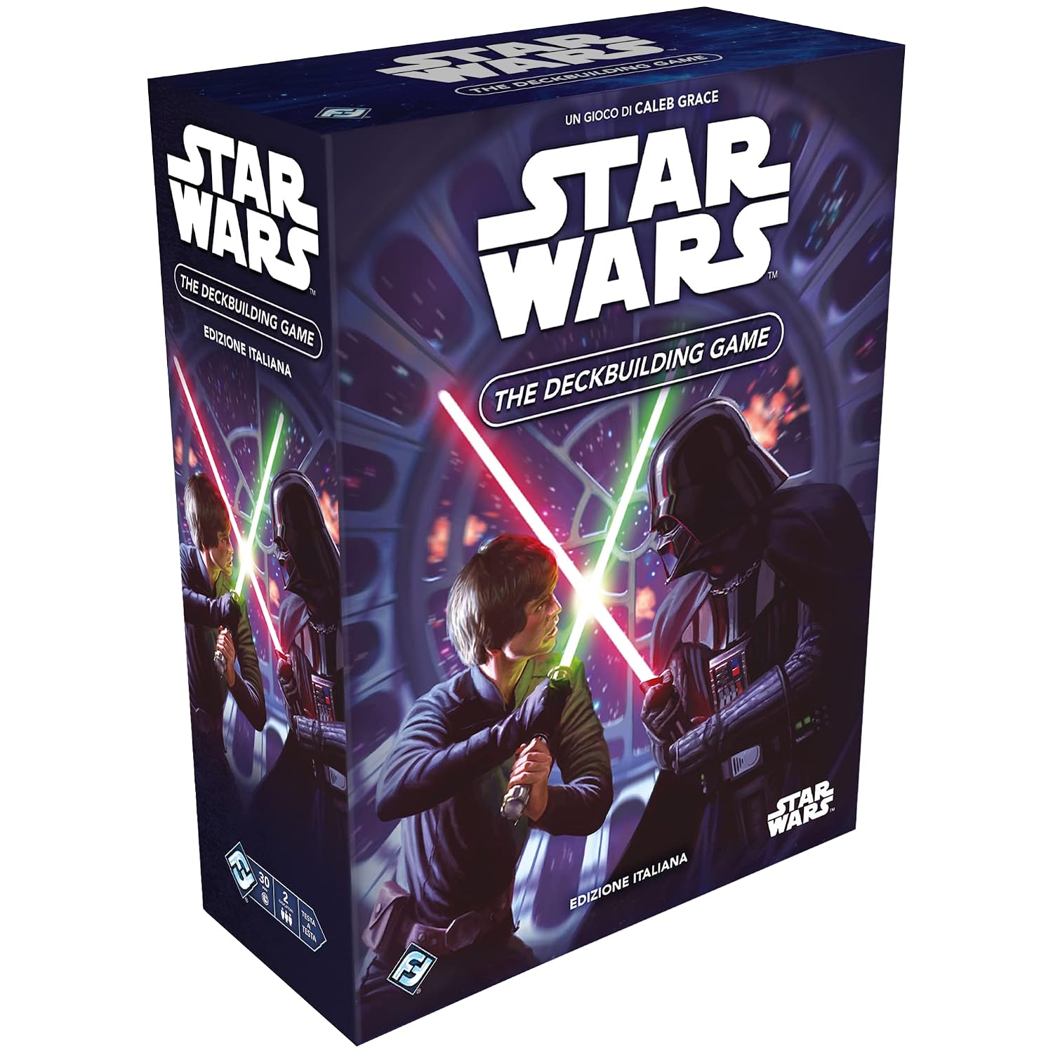 Scatola di Star Wars: The Deckbuilding Game con illustrazioni della saga