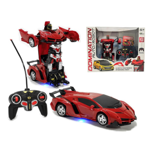 Auto telecomandata trasformabile in robot con luci LED