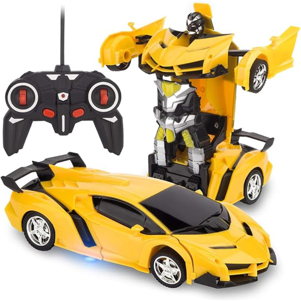 Auto telecomandata trasformabile in robot con luci LED