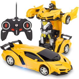 Auto telecomandata trasformabile in robot con luci LED