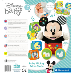 Baby Mickey Peluche Raccontastorie Clementoni con 4 Libricini