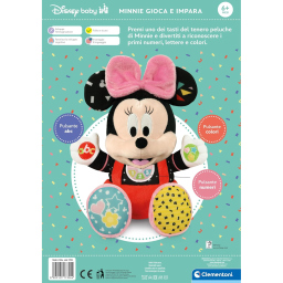 Baby Minnie Peluche Interattivo Clementoni – Alfabeto, Numeri e Colori