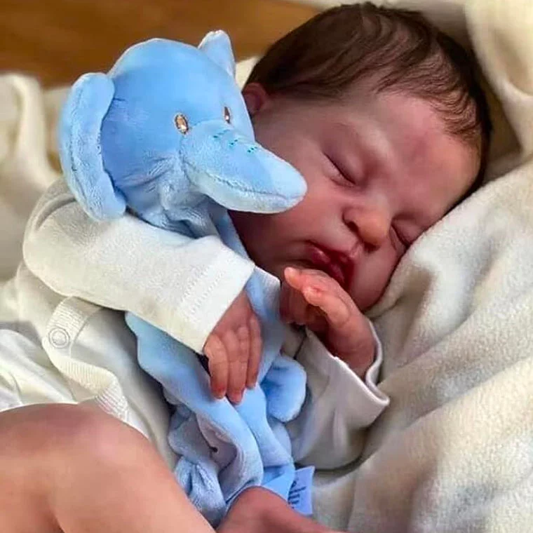 Bambola Reborn maschio con peluche