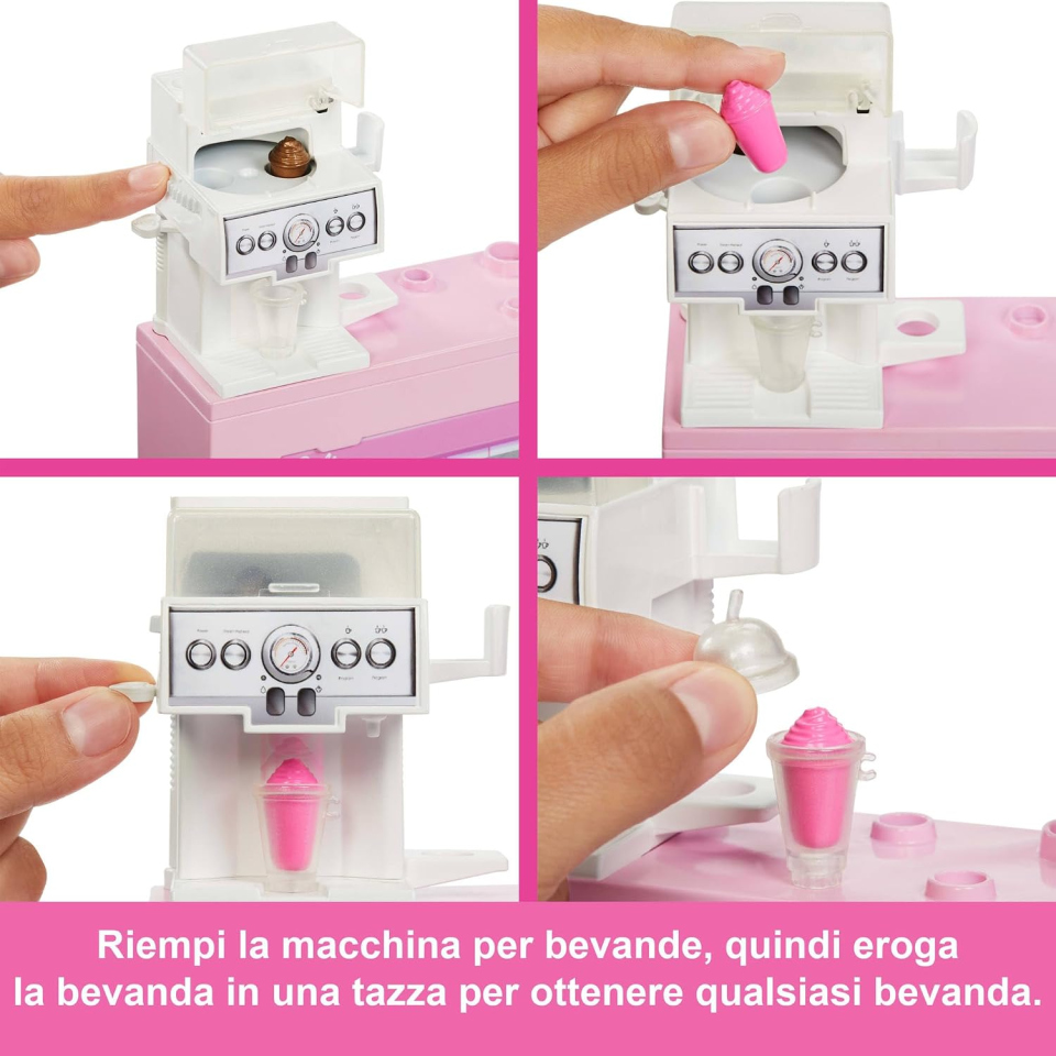 Barbie Caffetteria playset con bambola e oltre 12 accessori