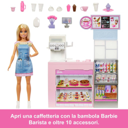 Barbie Caffetteria playset con bambola e oltre 12 accessori