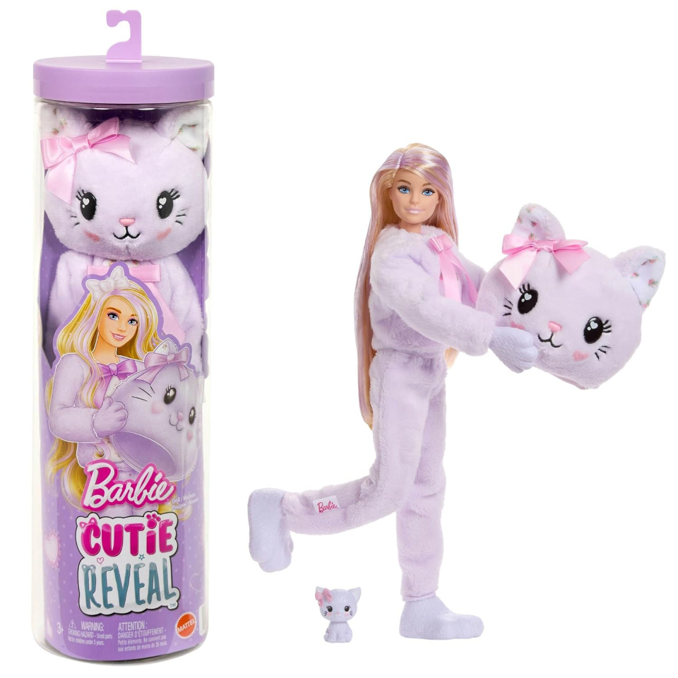 Barbie Cutie Reveal bambola gattino con 10 sorprese