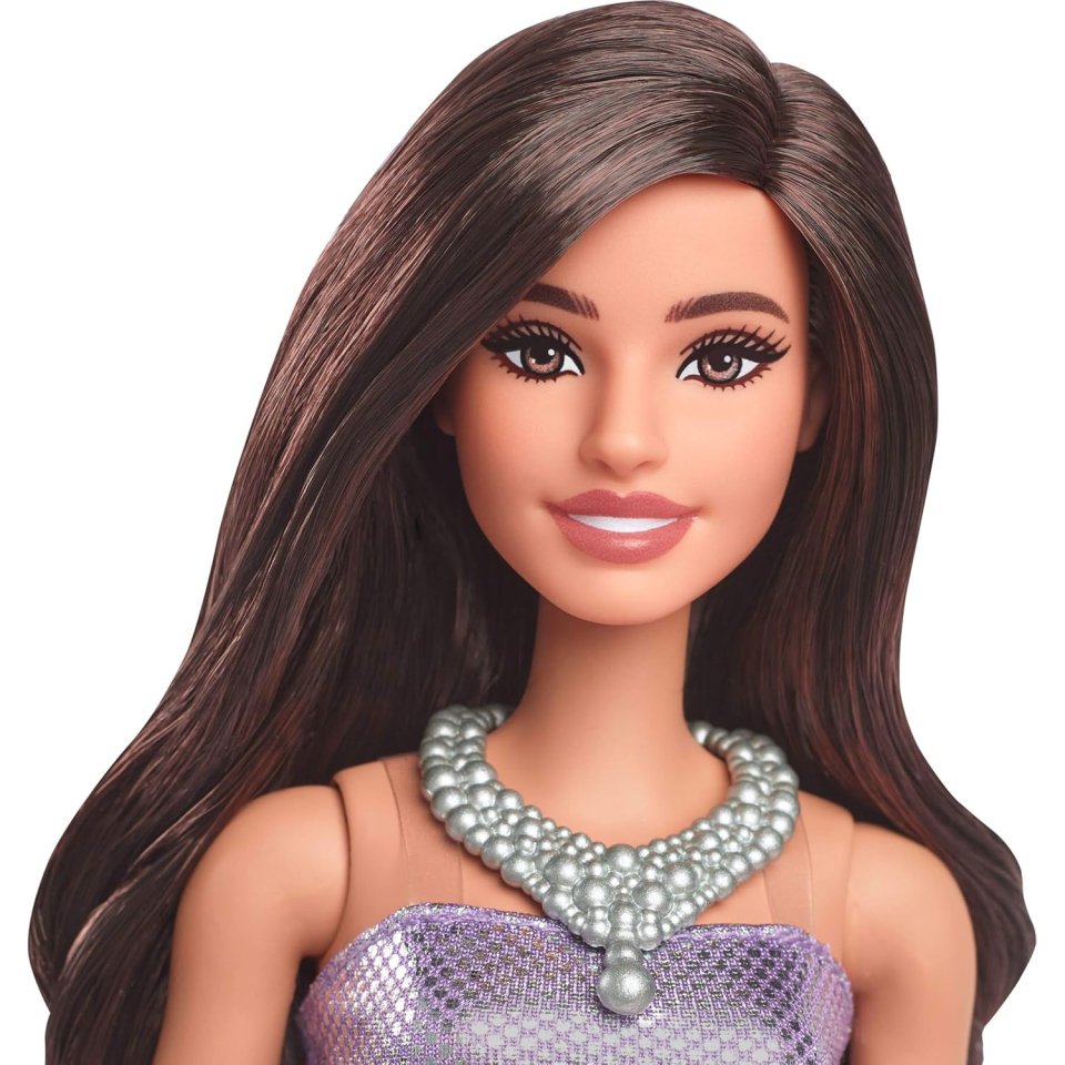 Barbie Fashionistas, bambola fashion con abito viola