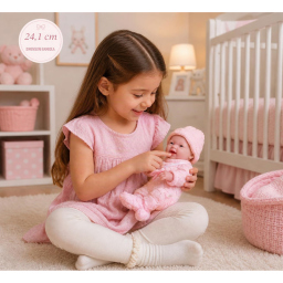 Berenguer bambolotto neonato femmina con tutina rosa