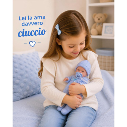 Berenguer bambolotto neonato maschio con tutina azzurra