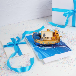 papercrush Biglietto Pop-up Arca di Noè per Battesimo e Nascita