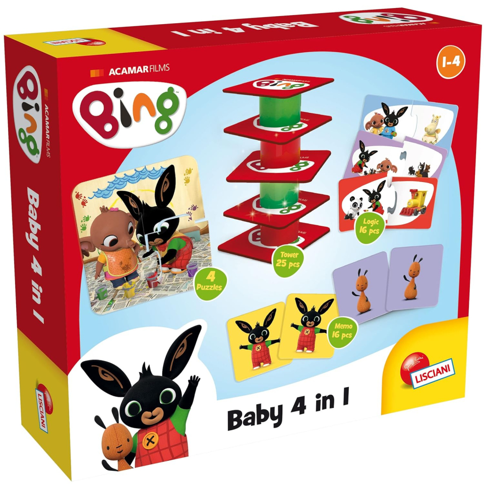 Bing Bambino 4 in 1 – Puzzle, Memo e Incastri Lisciani