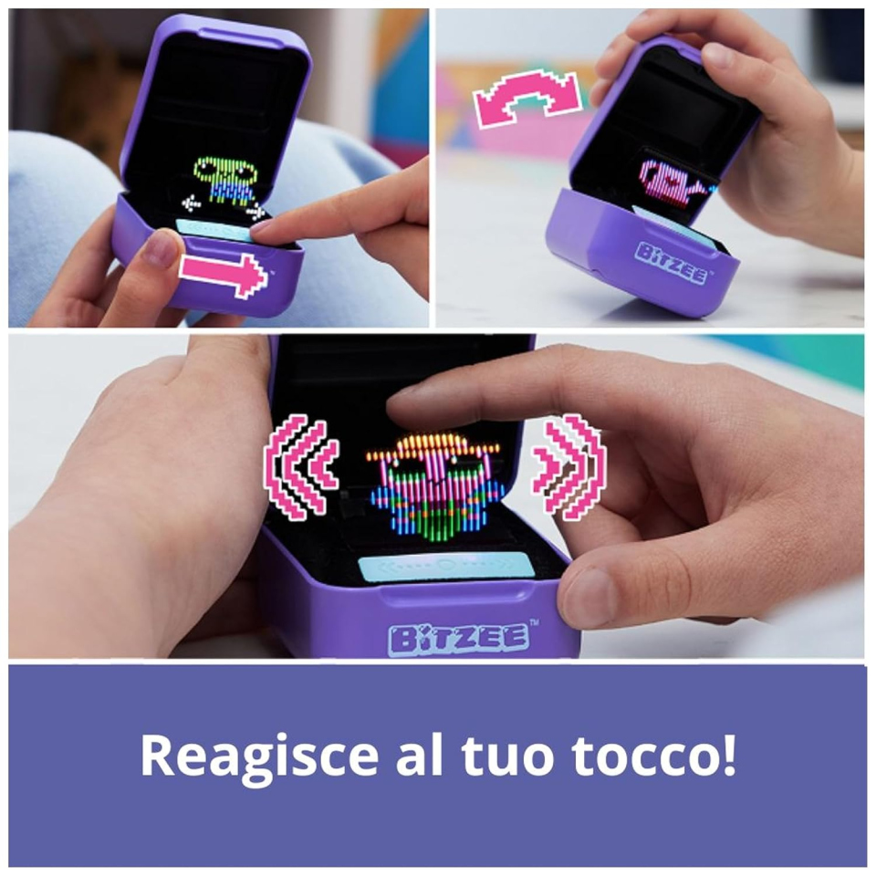 Bitzee cucciolo digitale interattivo viola con 15 personaggi