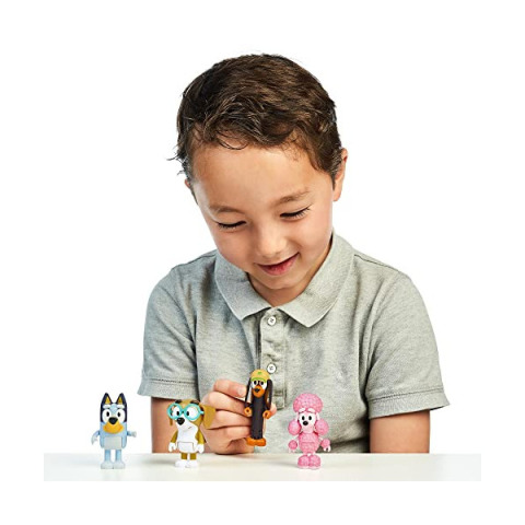 Bluey Friends Pack – Set 4 Personaggi Articolati con Snickers, Honey e Coco