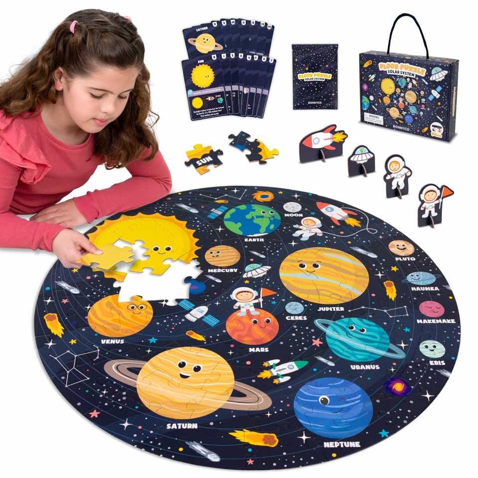 BONNYCO Puzzle Sistema Solare XXL 70 Pezzi per Bambini