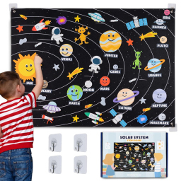BONNYCO Sistema Solare in Feltro – 61 Figure con Pannello Velcro