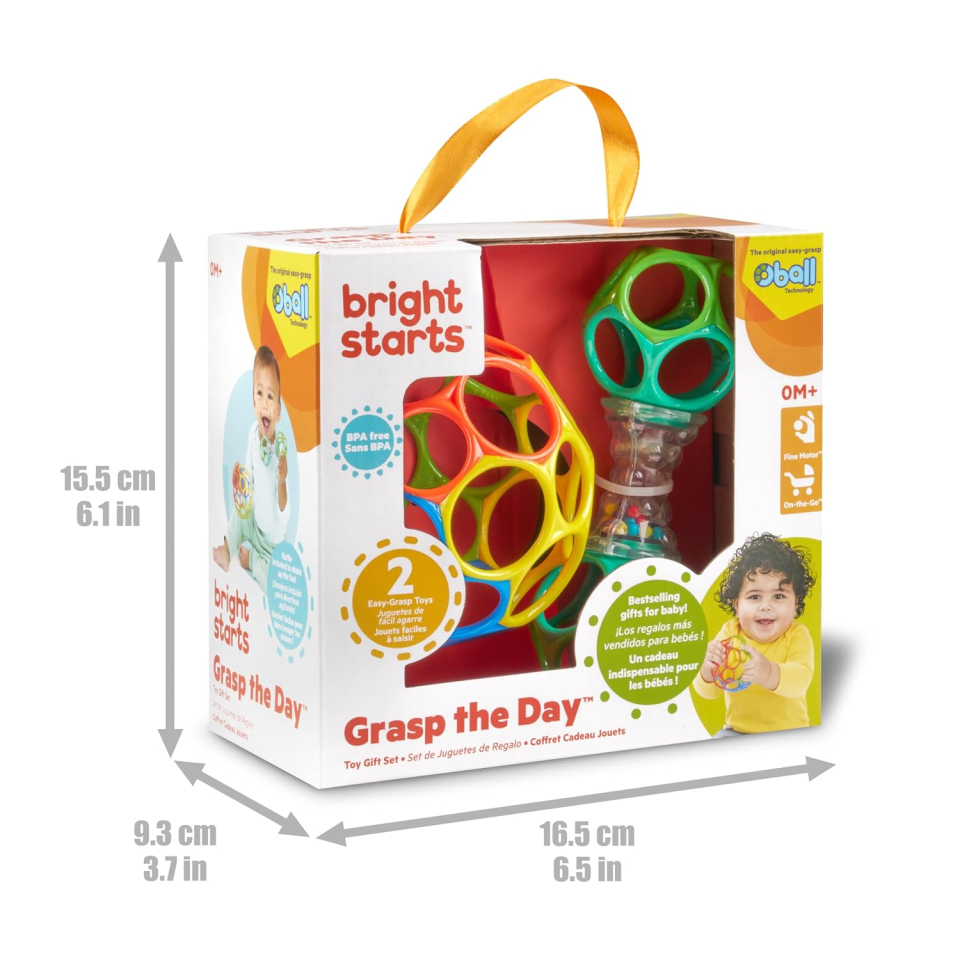 Bright Starts Oball set per neonati con sonaglio