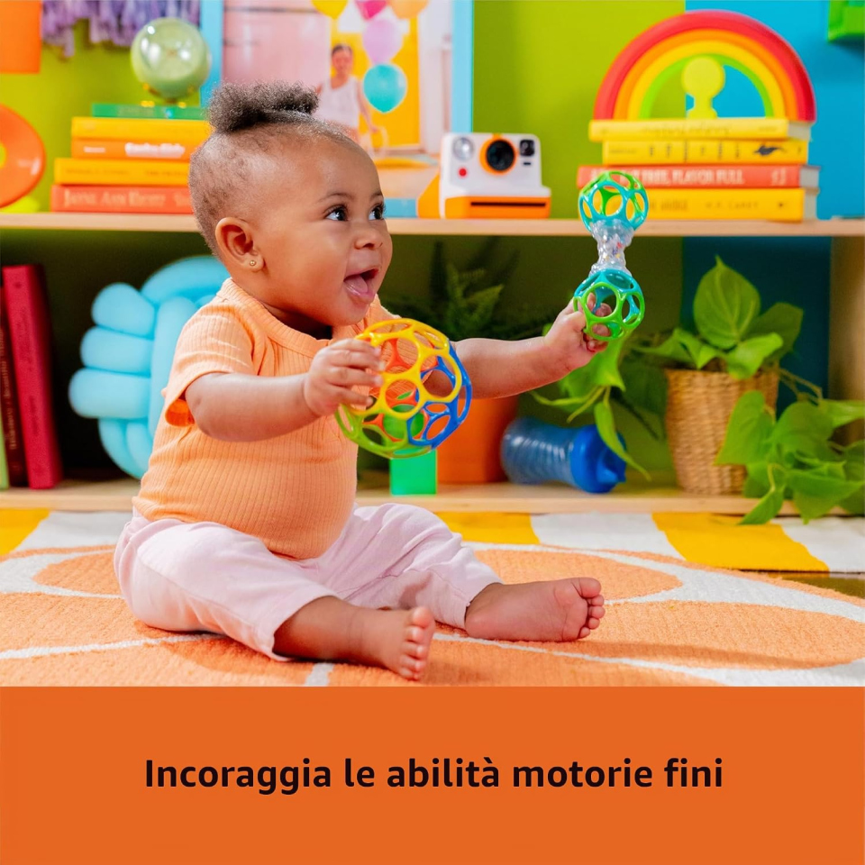 Bright Starts Oball set per neonati con sonaglio