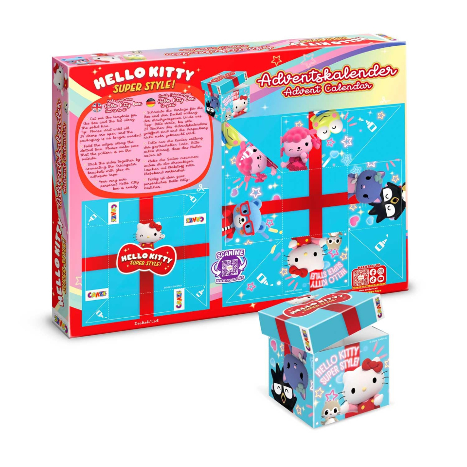 Calendario Avvento Hello Kitty CRAZE – 24 Sorprese con Pupazzi e Slime