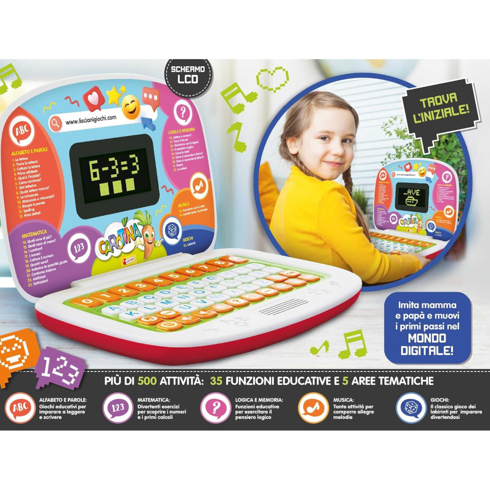 Carotina Laptop Educativo Lisciani – Oltre 100 Attività