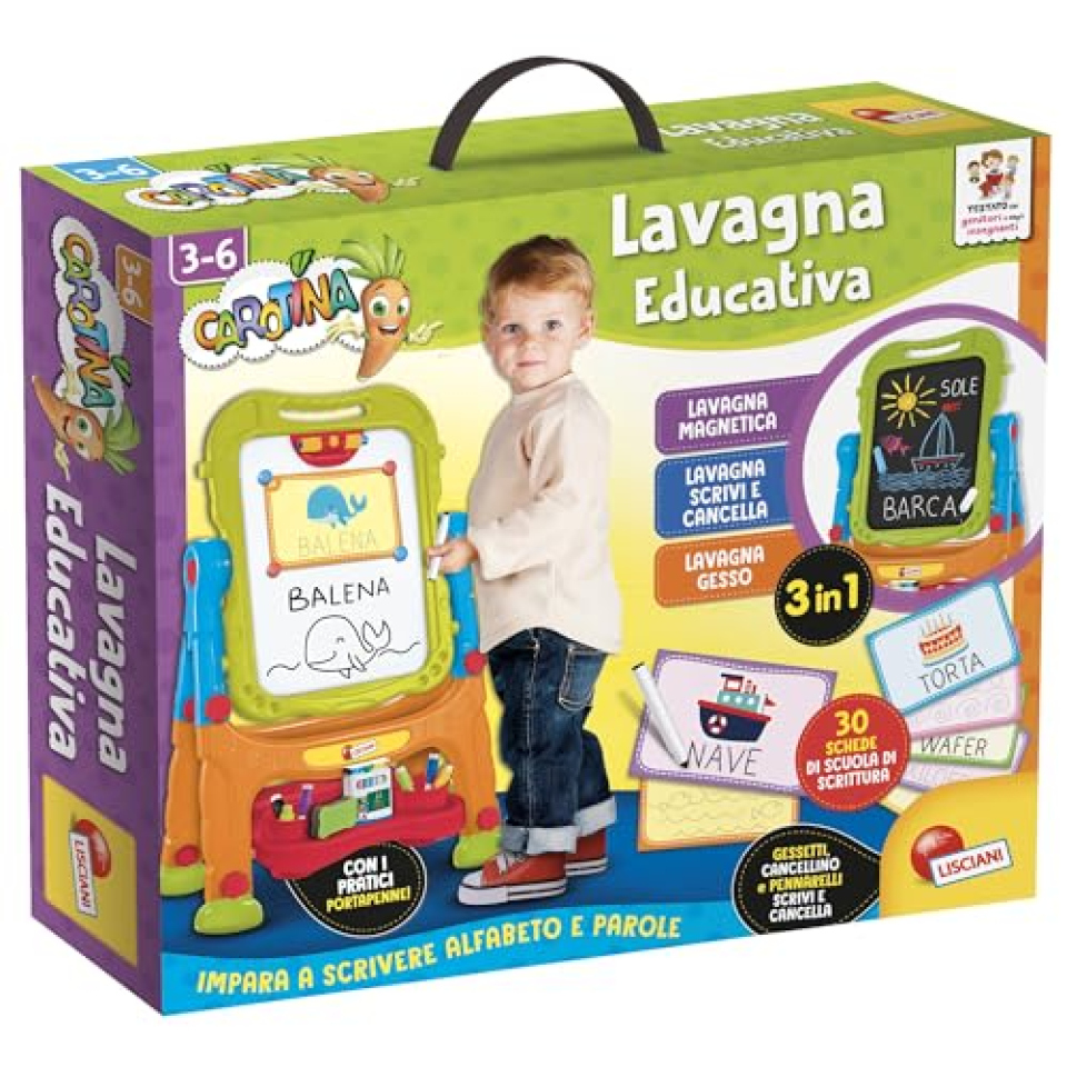 Carotina Lavagna Educativa Double Face – Lisciani Giochi