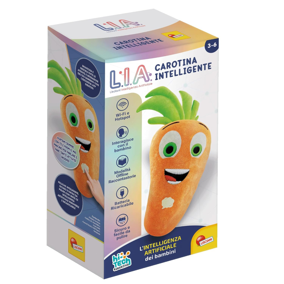 Carotina L.I.A. Peluche Educativo con Intelligenza Artificiale – Lisciani Giochi