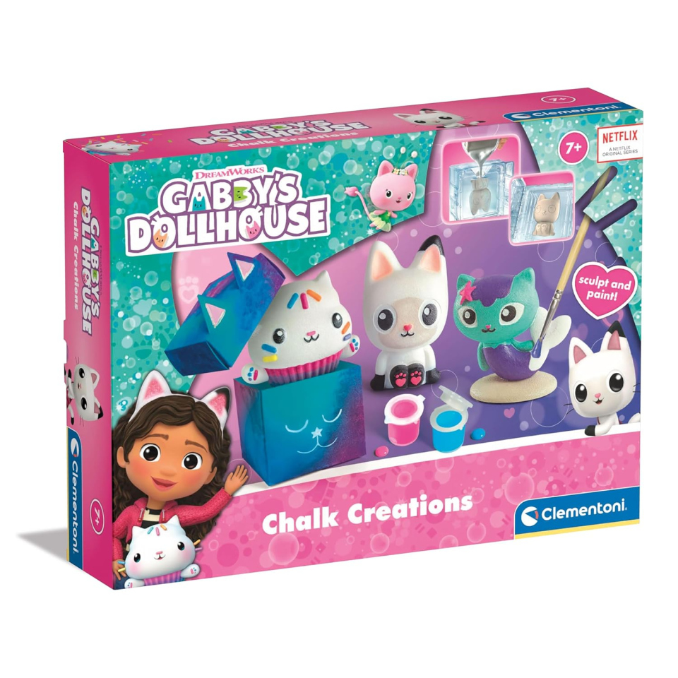 Clementoni Chalk Creations Gabby's Dollhouse – Kit Sculture in Gesso