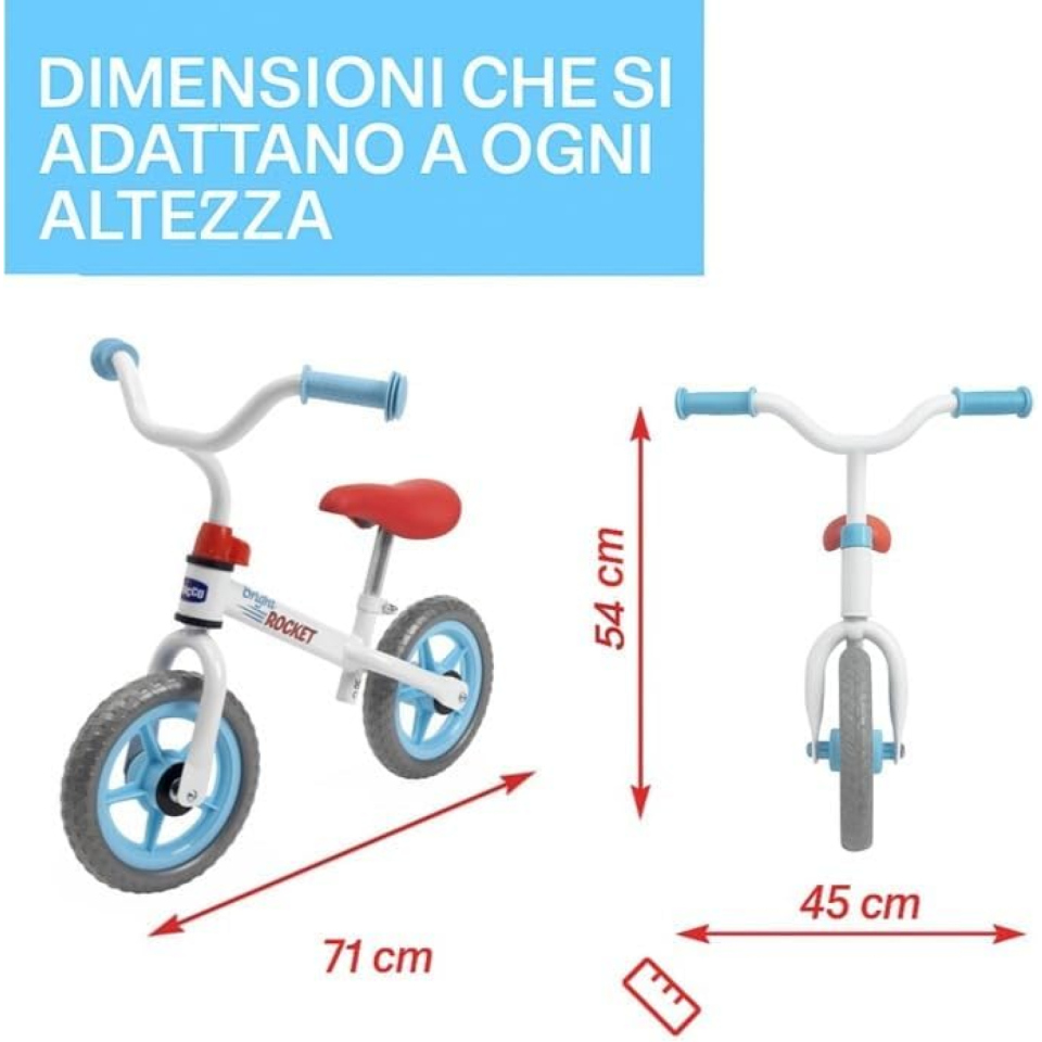 Chicco Balance Bike Bright Rocket – Bici Senza Pedali 2-5 Anni