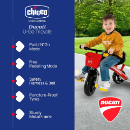 Chicco Ducati Trike – Triciclo Cavalcabile Rosso