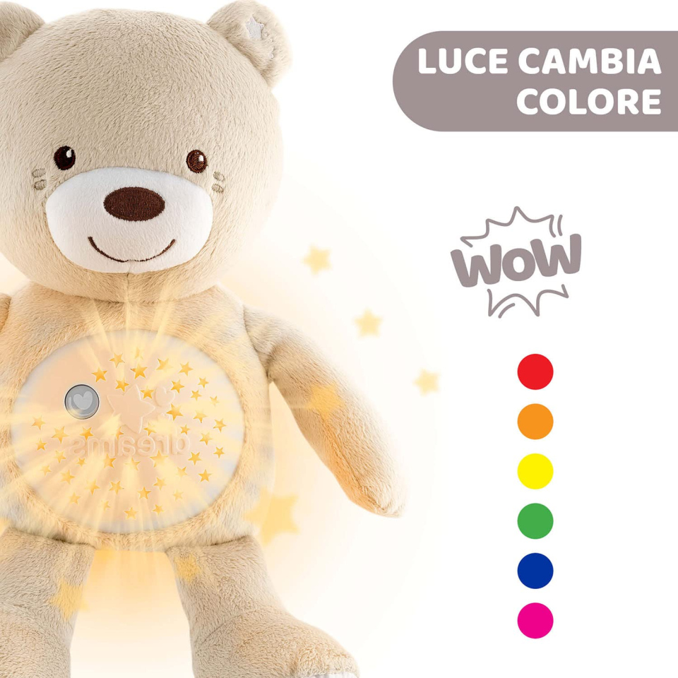 Chicco First Dreams peluche Baby Bear con proiettore