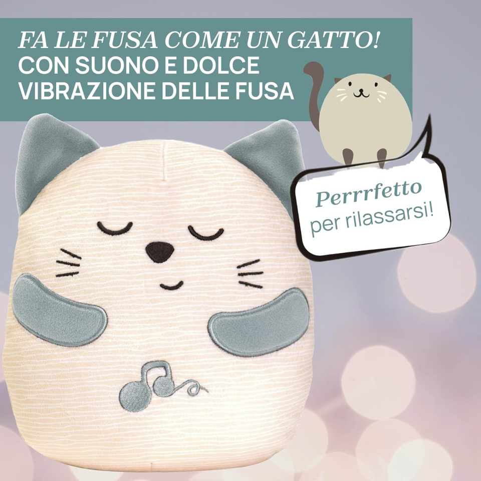Chicco Gattino Dolci Fusa peluche interattivo neonato