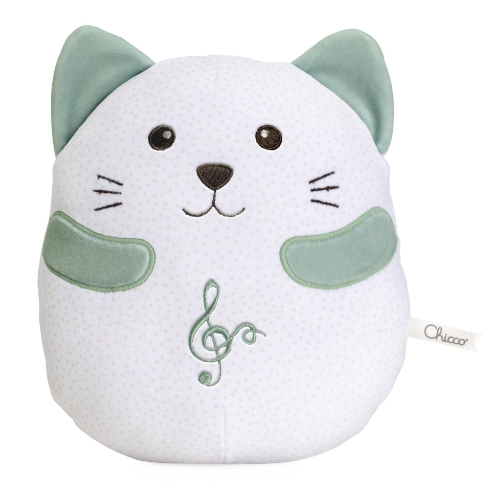 Chicco peluche neonato gattino interattivo con fusa di Colore Verde
