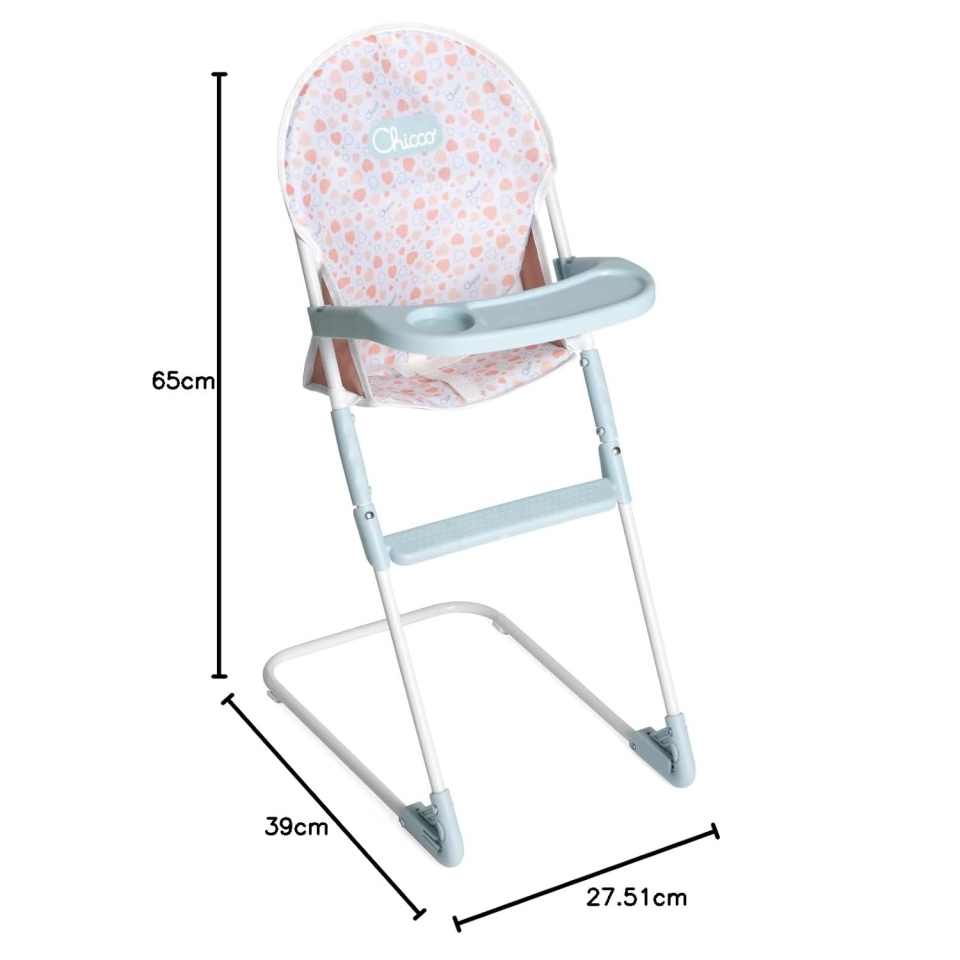 Chicco Seggiolone per Bambole – Struttura in Metallo Pieghevole