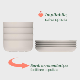 Chicco Set Pappa Svezzamento 12M+ Rosa – Piatti, Posate e Tazza 360°